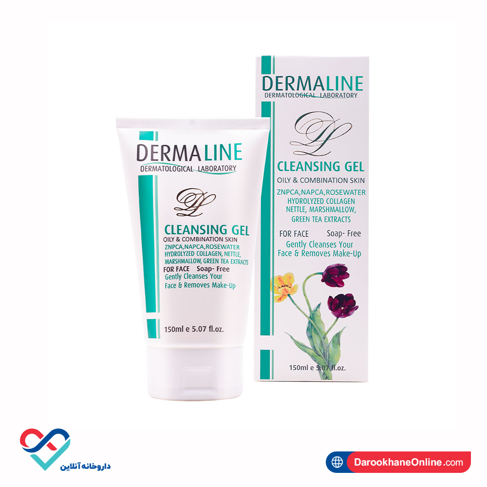dermaline del oily.jpg شوینده پوست چرب و مختلط درمالاین 150 میل - Image 1
